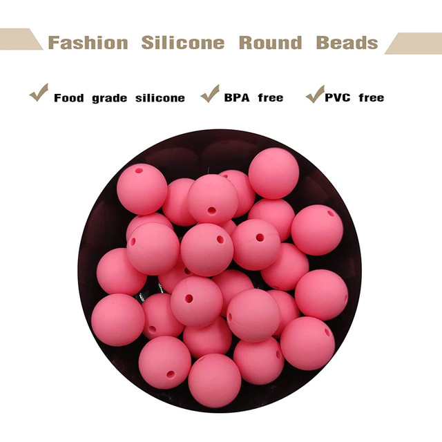 50Pcs Silicone Beads, 15mm Silicone Beads Bulk Round Silicone Beads for  Keychain Making Kit Rubber Silicone Beads Silicone Focal - AliExpress